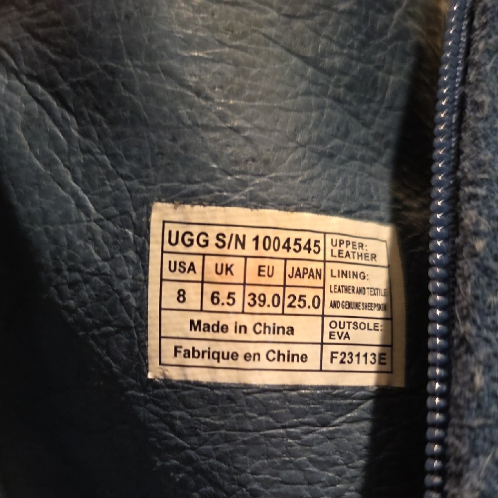 UGG Navy Suede Boots - Picture 3 of 8